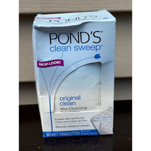 Ponds Clean Sweep Original Clean Wet Cleansing Towelettes 30 Ct New Old Stock - Picture 1 of 6
